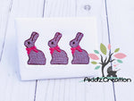rabbit embroidery, bunny embroidery, sketch bunny, sketch design, sketch chocolate bunny embroidery design, bunny trio embroidery design, rabbit trio embroidery design, easter embroidery design, sketch bunny embroidery design, sketch rabbit embroidery design