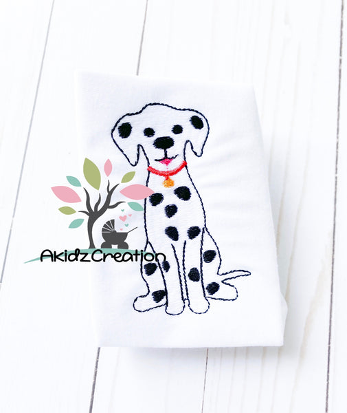 sketch dalmatian embroidery design, dalmatian embroidery design, dog embroidery design, puppy embroidery design, sketch dog embroidery