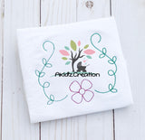 flower embroidery design, flower vine embroidery design, tropical flower embroidery design, vine frame embroidery design, frame embroidery design, monogram embroidery design, kitchen towel embroidery design