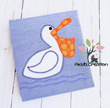 pelican embroidery design, bird embroidery design, nautical embroidery design, sea life embroidery design, ocean embroidery design