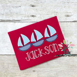 zig zag applique, applique, zig zag applique boat, zig zag applique sailboat embroidery design, sailboat embroidery design, sailboat trio embroidery design, trio embroidery design, nautical embroidery design, lake life embroidery design, sea life embroidery design, ocean embroidery, transportation embroidery design, vehicle embroidery design