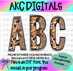 Animal lover font OTF and PNG