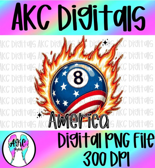 8ball America PNG