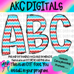 Chevron stripes PNG and OTF