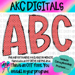 Red polka dot PNG and OTF