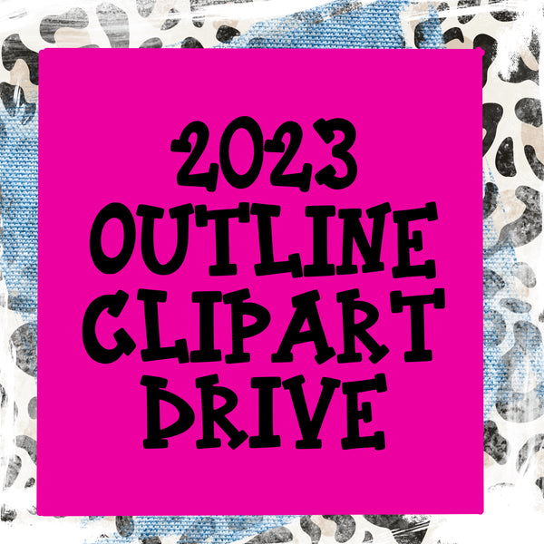 2023 outline clipart drive