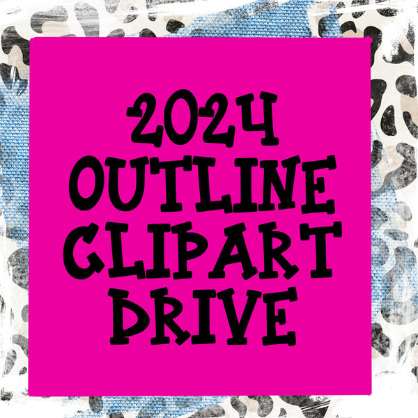 2024 outline clipart drive