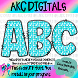 Aqua Leaf font PNG and OTF