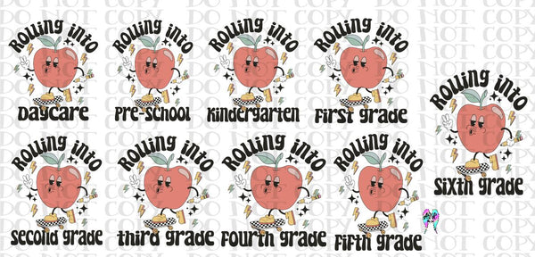 Rolling school bundle PNG