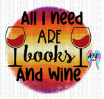 All I need are books and wine PNG