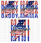 American family bundle PNG