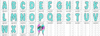 Aqua Leaf font PNG and OTF