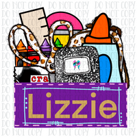 Back to school name box PNG
