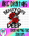 Beauty cuts deep PNG