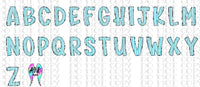Blue striped PNG and OTF