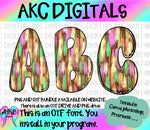 Brown pink brushstroke OTF and PNG