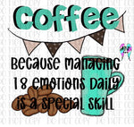 Coffee managing skill PNG