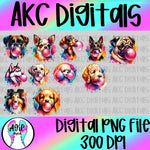 Dogs and bubbles bundle PNG
