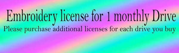 Embroidery license for Monthly Elements Drive