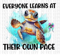 Everyone learns at their own pace PNG