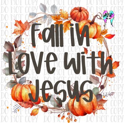 Fall in love with jesus PNG