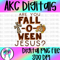 Fall o ween Jesus PNG