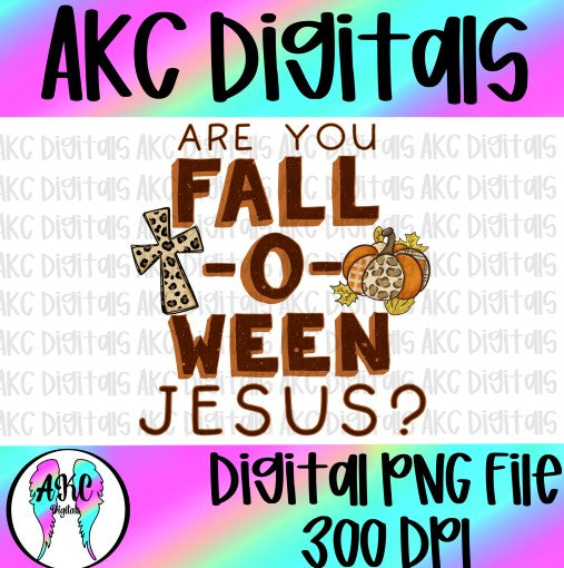 Fall o ween Jesus PNG