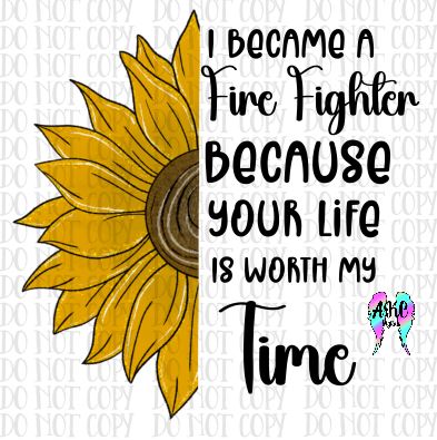 Fire fighter sunflower PNG