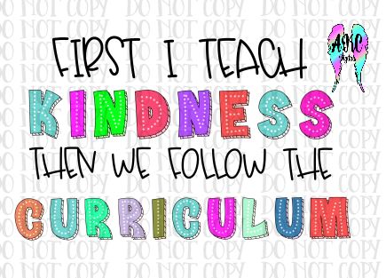First  I teach kindness PNG