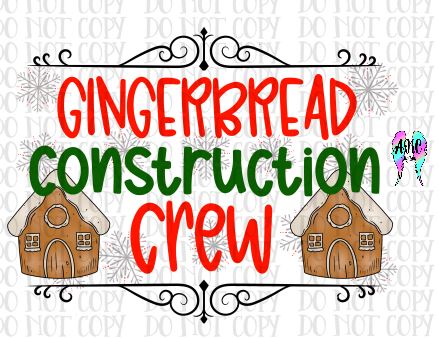 Gingerbread construction crew PNG – AKC Embroidery and Digital Designs
