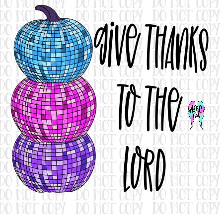 Give thanks to the lord PNG