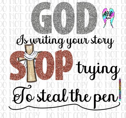 God's writing my story PNG