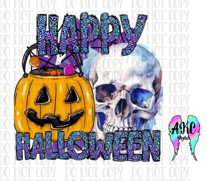 Happy halloween skull PNG