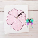 hibiscus flower embroidery design, flower embroidery design, hibiscus flower applique, tropical flower embroidery design