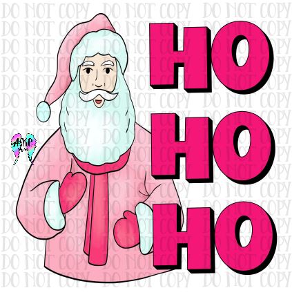 HO HO HO pink PNG