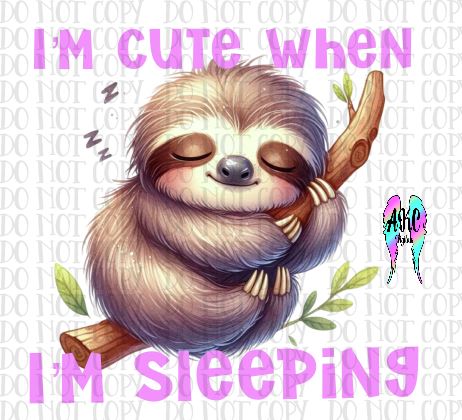 I'm cute when sleeping PNG