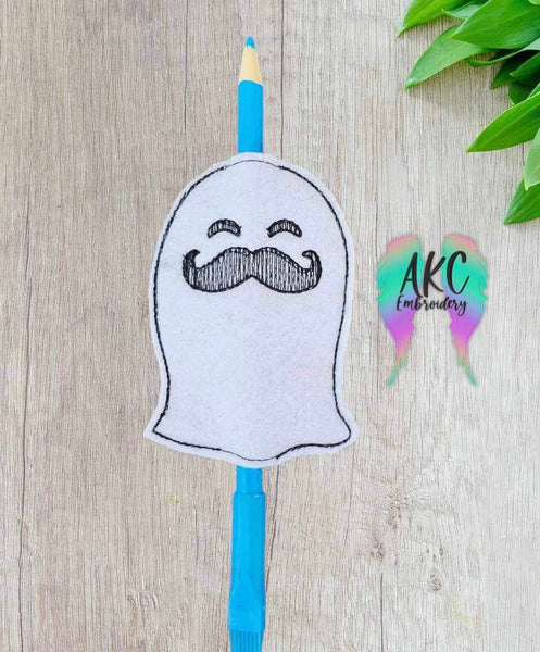 ITH mustache ghost pencil holder 2023