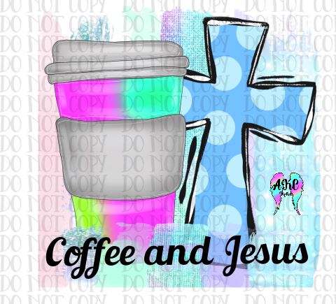 Jesus and coffee PNG