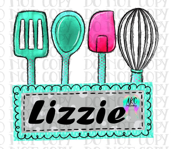 Kitchen monogram PNG