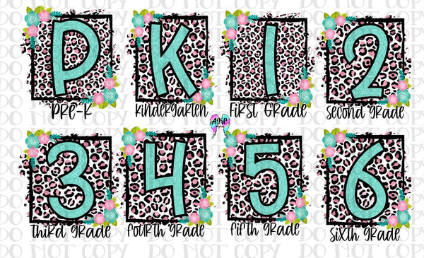 Leopard school bundle PNG