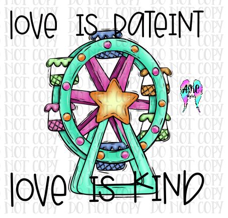 Love is patient PNG