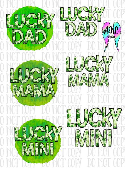Lucky family bundle PNG
