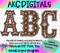 Mix and match western rhinestone OTF and PNG
