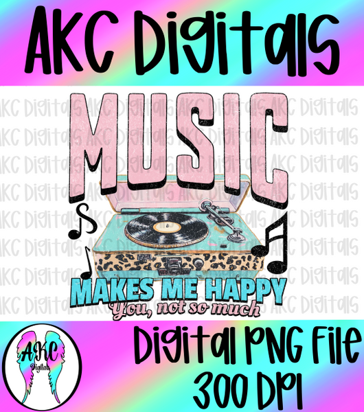 Music makes me happy PNG