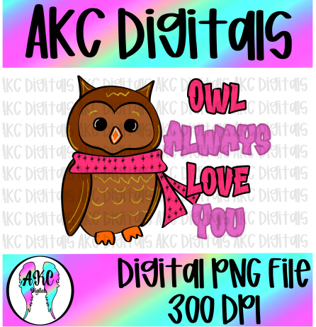 Owl always love you PNG