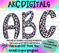 Patriotic leopard OTF and PNG