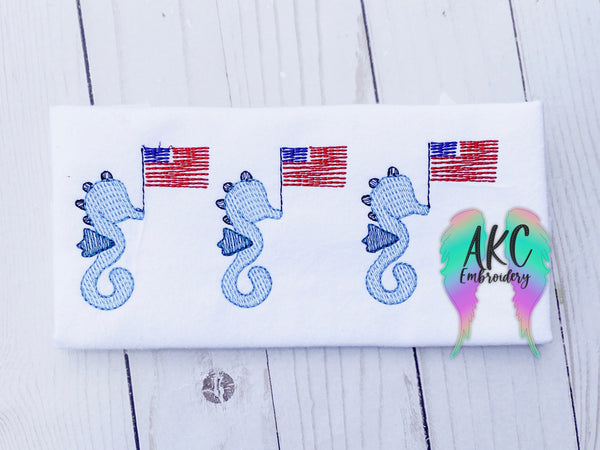 Patriotic seahorses 2023