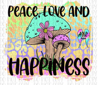 Peace love and happiness PNG