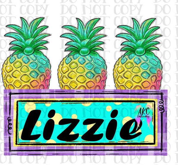 Pineapple trio box PNG