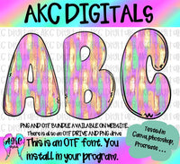 Pink brushstroke OTF and PNG